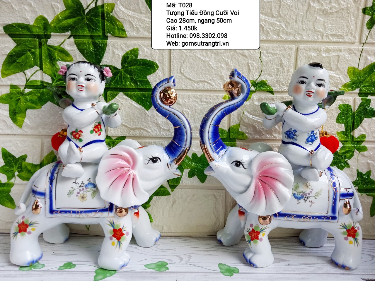 Tượng Tiểu Đồng Cưỡi Voi